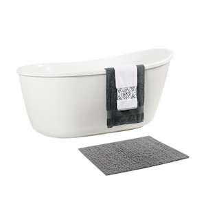 Davis Freestanding Bathtub Linear Waste 58 in. x 32 in.