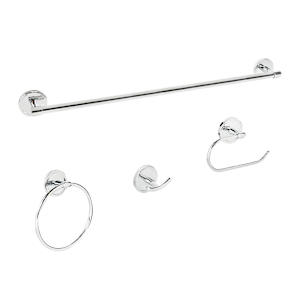 Ensemble de 4 accessoires de salle de bains Yates chrome
