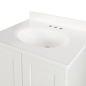 Meuble-lavabo Shaker blanc 25 po