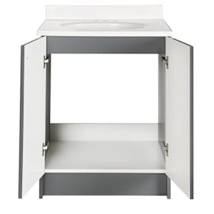 Meuble-lavabo Shaker gris 25 po