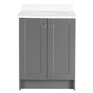 Meuble-lavabo Shaker gris 25 po