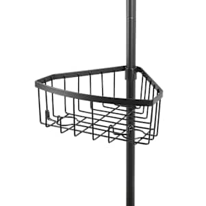 Adjustable Shower Storage Tower Black