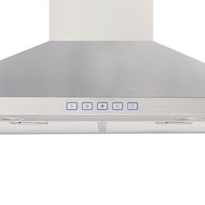 Hotte de cuisine cheminée Pyramide 30 po acier inoxydable 450 pi³/min