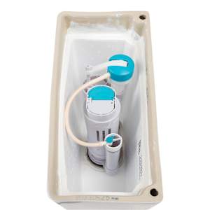 Toilette monobloc à double chasse blanche Opal 4 L/6 L TASSILI