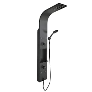 TASSILI Paola Multifunction Thermostatic Shower Column with Hand Shower Black