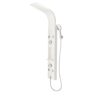 Colonne de douche thermostatique multifonction et douchette Paola blanche chrome TASSILI