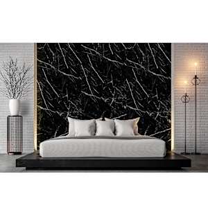 TECHNOFORM Wall Panel Black Marble 47 in x 96 in