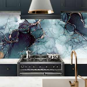TECHNOFORM Wall Panel Abstract Navy 47 in x 96 in