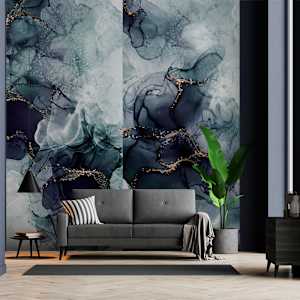 TECHNOFORM Wall Panel Abstract Navy 47 in x 96 in