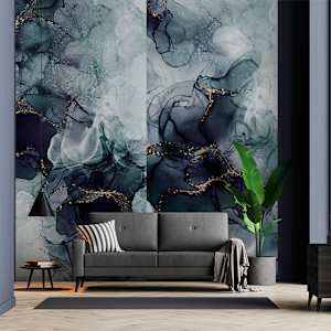 Panneau mural Marine abstrait 39 po x 96 po TECHNOFORM