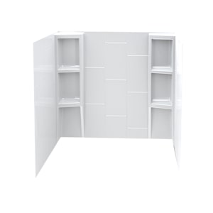 Bathtub Walls Vertical/Uniform 58 in White