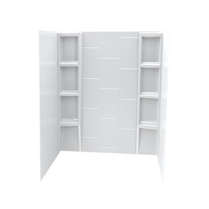 Contour de baignoire ou de douche Vertical/Uniforme blanc 80 po
