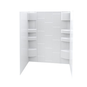 Contour de baignoire ou de douche Vertical/Polyvalent blanc 80 po