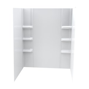 Contour de baignoire Métro Contemporain/Uniforme blanc 58 po