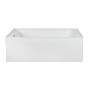 TASSILI Nord Alcove Bathtub Left-Hand Drain 60 in. x 30 in.