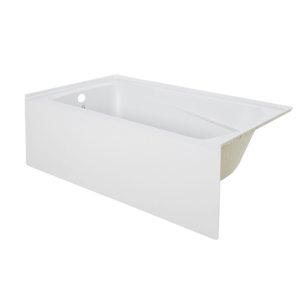 TASSILI Nord Alcove Bathtub Left-Hand Drain 60 in. x 30 in.