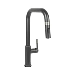 Adore 1-Handle Pull-Out Kitchen Faucet Black and Grey