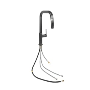Adore 1-Handle Pull-Out Kitchen Faucet Black and Grey