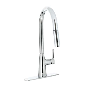 Robinet de cuisine à douchette rétractable 1 poignée chrome poli