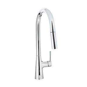 Robinet de cuisine à douchette rétractable 1 poignée chrome poli