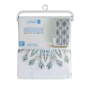 Fabric Shower Curtain Circles