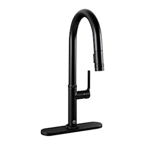 TASSILI SUPRA Federico 1-Handle Pull-Out Kitchen Faucet Black