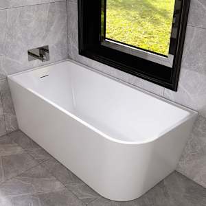 Baignoire en coin Hudson drain à gauche 59 po x 27 3/4 po TASSILI SUPRA