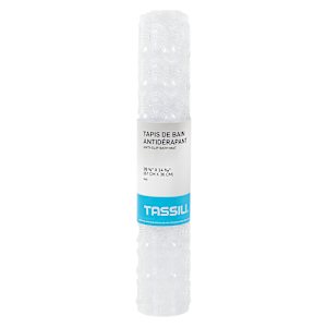 TASSILI PVC Clair Anti-Slip Bath Mat 14 3/4 in. x 26 5/8 in.