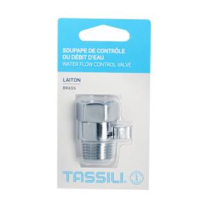 Soupape de contrôle du débit d'eau chrome TASSILI