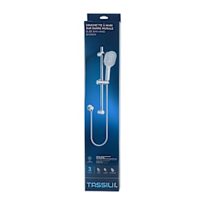 Douchette à main sur barre murale 3 réglages chrome TASSILI SUPRA