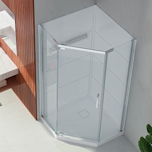 Douche Baikal verre clair finition chrome 38 po TASSILI