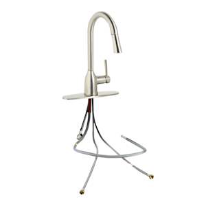 Robinet de cuisine à douchette rétractable 1 poignée Adler Moen acier inoxydable
