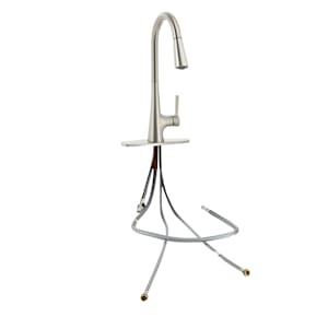 Robinet de cuisine à douchette rétractable 1 poignée Mikah Moen acier inoxydable