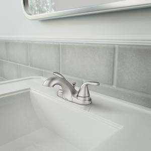 Robinet de lavabo 2 poignées Adler Moen nickel brossé