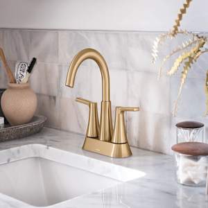 Moen Mikah 2-Handle Wash Basin Faucet Gold