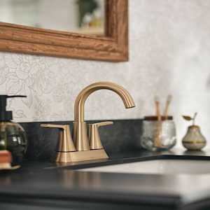 Moen Mikah 2-Handle Wash Basin Faucet Gold