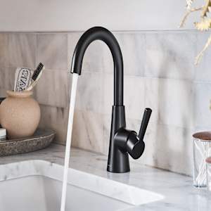 Robinet de lavabo 1 poignée Mikah Moen noir