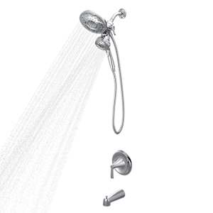 Robinet de baignoire-douche avec douchette 1 poignée Mikah Moen chrome