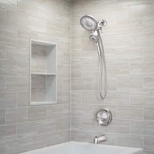 Robinet de baignoire-douche avec douchette 1 poignée Mikah Moen chrome
