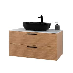 Meuble Federica fini chêne et blanc 39 3/8 po TASSILI SUPRA