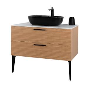 Meuble Federica fini chêne et blanc 39 3/8 po TASSILI SUPRA