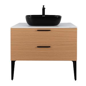 Meuble Federica fini chêne et blanc 39 3/8 po TASSILI SUPRA