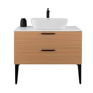 Meuble Federica fini chêne et blanc 39 3/8 po TASSILI SUPRA