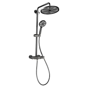 Robinet de douche thermostatique multifonction avec douchette Gregorio noir TASSILI SUPRA