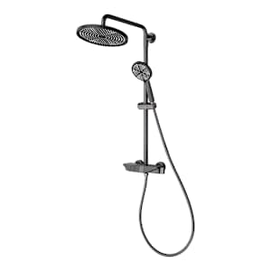 Robinet de douche thermostatique multifonction avec douchette Gregorio noir TASSILI SUPRA