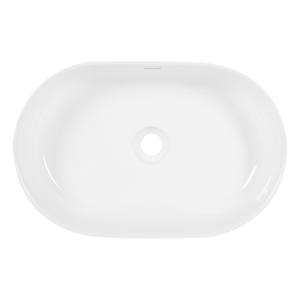 TASSILI SUPRA Nancya Oval Porcelaine Wash Basin White 21 7/8 in. x 14 in.