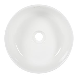 Vasque ronde en porcelaine blanche Lisa 15 3/16 po TASSILI SUPRA