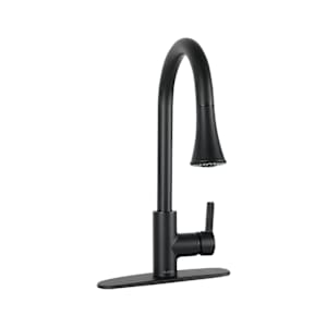 Robinet de cuisine à douchette rétractable à 1 poignée noir
