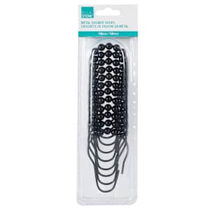 Crochets pour rideau de douche noir Pqt/12