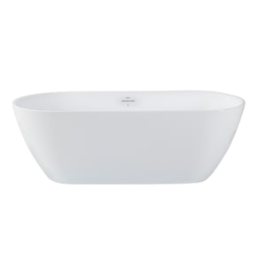 TASSILI SUPRA Ungava Freestanding Bathtub Central Drain 66 in. x 29 1/2 in.